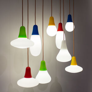 lampada a sospensione / moderna / in polietilene / a lampada fluorescente