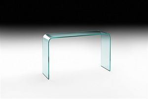 tavolo console / moderno / in vetro / in vetro curvato
