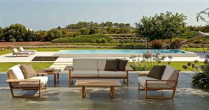 divano d'angolo / modulare / moderno / da giardino
