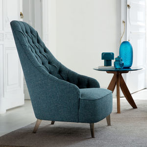 poltrona design originale / in tessuto / girevole