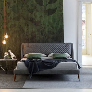 letto standard / matrimoniale / moderno / con testiera imbottita