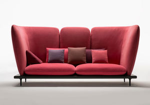 divano design originale / in pelle / in tessuto / 3 posti