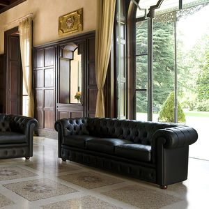 divano letto / chesterfield / in tessuto / in pelle