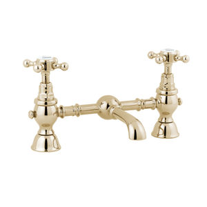 miscelatore doppio comando per lavabo / da appoggio / in metallo cromato / da bagno