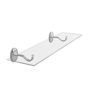 mensola / classico / in metallo cromato / in vetro