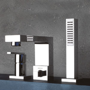 miscelatore per vasca / in metallo cromato / da bagno / 3 fori