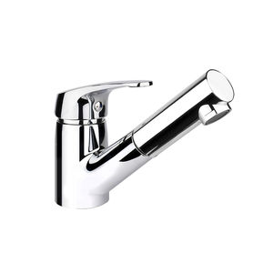 miscelatore per lavabo / in metallo cromato / da bagno / 1 foro