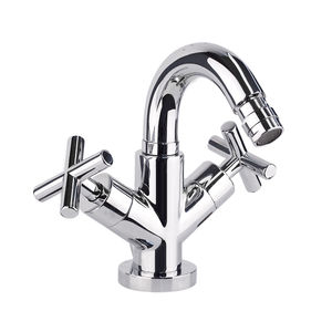 miscelatore doppio comando per bidet / da appoggio / in metallo cromato / da bagno