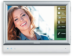 videocitofono touch screen / a colori / viva voce con schermo / bianco