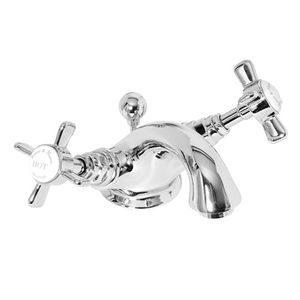 miscelatore doppio comando per lavabo / da appoggio / in metallo cromato / da bagno