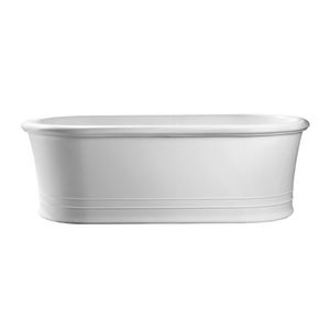 vasca da bagno da appoggio / ovale / in composito / in pietra