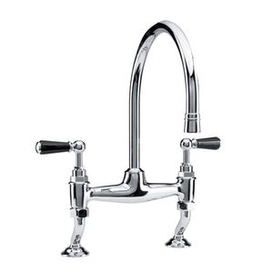 miscelatore doppio comando da bancone / in metallo cromato / di ottone / in nichel