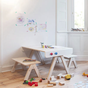 set tavolo e sedia moderno / in legno / per bambini (unisex)