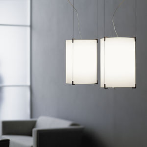 lampada a sospensione / moderna / in metallo / in vetro soffiato