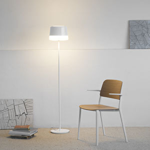 lampada da terra / moderna / in acciaio verniciato / in polietilene