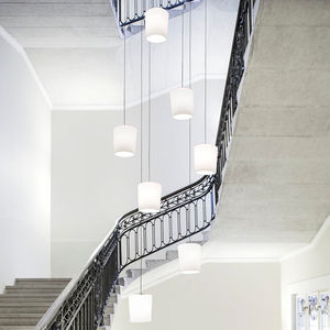 lampada a sospensione / moderna / in alluminio anodizzato / in vetro soffiato