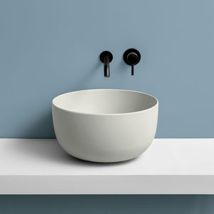 lavabo da appoggio / tondo / in ceramica / moderno