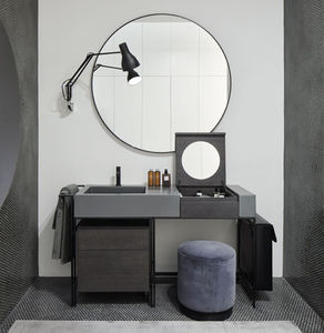 mobile lavabo da appoggio / in legno / in ceramica / moderno