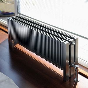 radiatore ad acqua calda / elettrico / in acciaio inox / classico