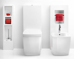 WC da appoggio / in ceramica / con sciacquone ad incastro