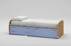 letto standard / singolo / moderno / in legno