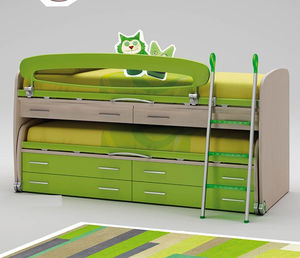 letto con letto estraibile / a soppalco / singolo / moderno