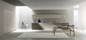 cucina moderna / in legno / laccata / opaca