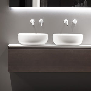 lavabo da appoggio / tondo / in Cristalplant® / moderno