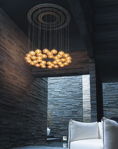 lampadario moderno / in vetro / a incandescenza