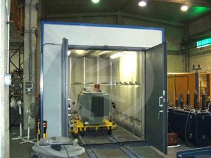 porte industriali battenti / in metallo / acustiche / per l'industria agroalimentare