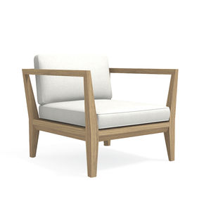 poltrona moderna / in tessuto / in teak / da giardino