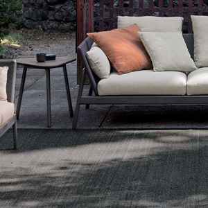 tavolo d'appoggio moderno / in teak / in alluminio / in HPL