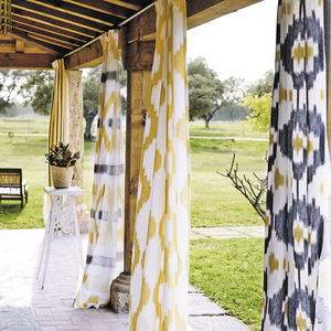 tessuto per tende / a motivi / in lino / Jacquard