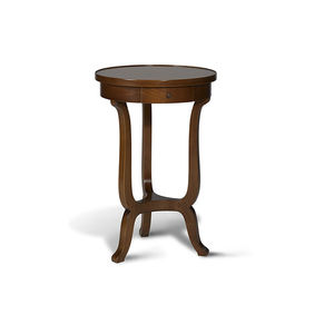 tavolo d'appoggio in stile Biedermeier / in ciliegio / tondo / con cassetti