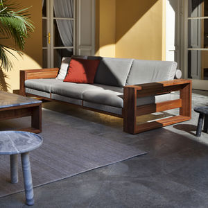 divano moderno / da giardino / in Sunbrella® / in mogano