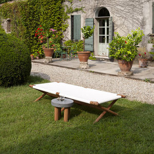 letto da giardino singolo / moderno / imbottito / in tessuto