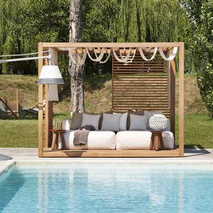 pergola autoportante / in cedro rosso / in mogano