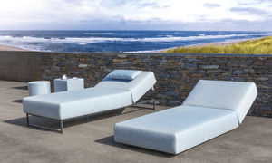 lettino prendisole moderno / in Sunbrella® / in acciaio inossidabile / contract