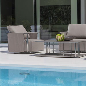 poltrona moderna / in Sunbrella® / in acciaio inossidabile / impermeabile