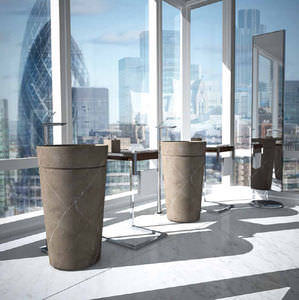lavabo da terra / rotondo / in marmo / design originale