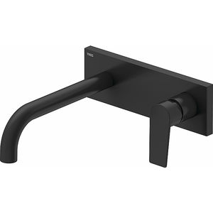 miscelatore per lavabo / da parete / in metallo cromato / da bagno
