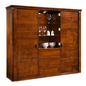 credenza con alzata classica / in vetro / in legno