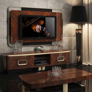 parete attrezzata TV moderno / in legno laccato