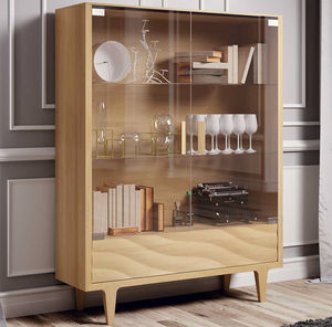 vetrina moderna / in vetro / in legno laccato
