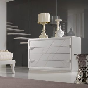 cassettone moderno / in legno / in legno laccato / bianco