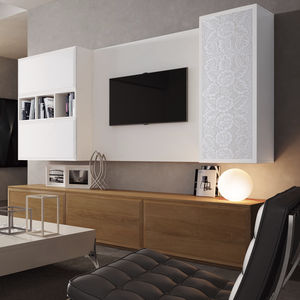 parete attrezzata TV moderno / in legno / in legno laccato