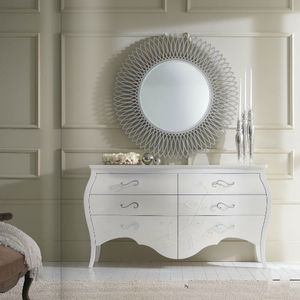 cassettone in stile / in legno / in legno laccato / argentato