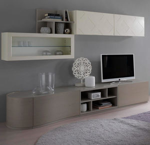 parete attrezzata TV moderno / in legno / in legno laccato