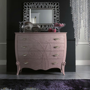 cassettone moderno / in legno / in legno laccato / rosa