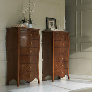 cassettiera in stile / in legno / bianca / marrone